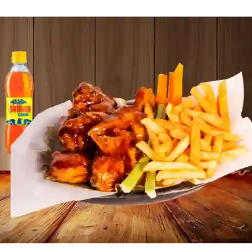 Alitas X 12 Piezas ( Salsa Bbq , Miel Mo