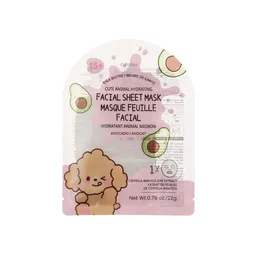 Mascarilla Facial Hidratante Cute Animal Aguacate Miniso