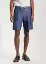 Bermuda Alfonso Navy Talla 38 Hombre Mango