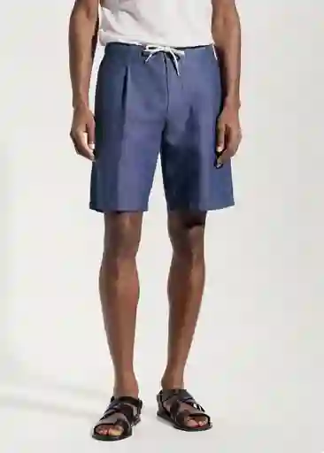 Bermuda Alfonso Navy Talla 38 Hombre Mango