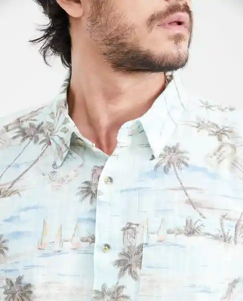 Camiseta Palm Trees Azul Ilusión Claro T. M Chevignon