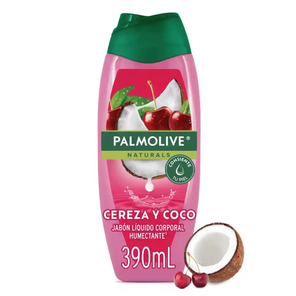 Jabón Liquido Corporal Palmolive Naturals Cereza y Coco 390 mL