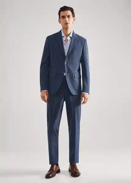 Pantalón Brasilia Navy Talla 48 Hombre Mango