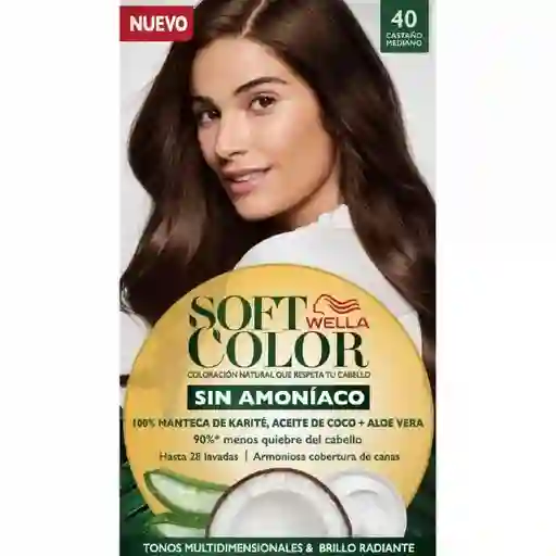 Soft Color Tintura para Cabello Tono 40 Castaño Mediano