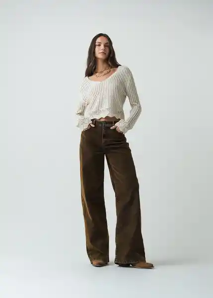 Saco Tejido Mujer Blanco Ponche Claro Talla M 582G089 Naf Naf