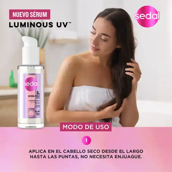 Sérum Capilar Sedal Glycolic + Vitamina C 5X Luminoso Por 100H