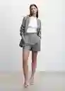 Short Farah Gris Talla 42 Mujer Mango