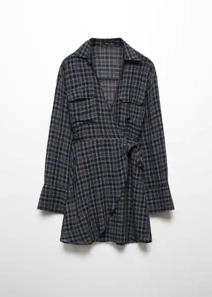 Vestido Maria Azul Talla L Mujer Mango