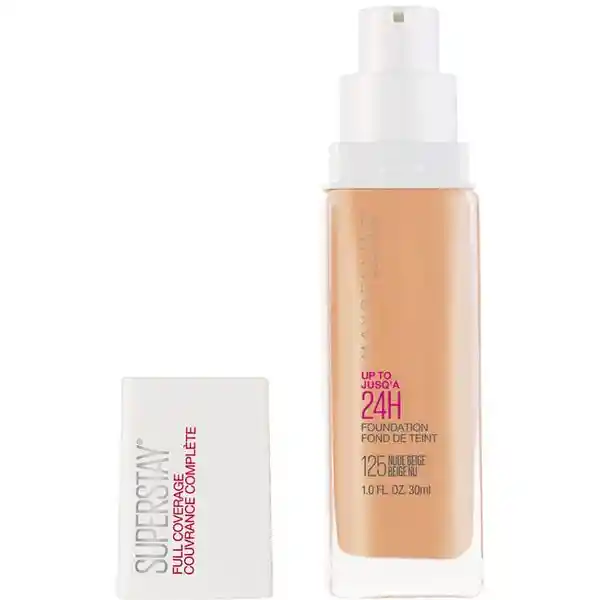 Maybelline Maquillaje SuperStay Full Coverage Tono 125 Nude Beige