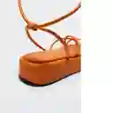 Sandalias Tube Naranja Talla 40 Mujer Mango