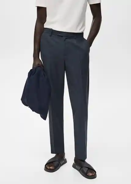Pantalón Ennio Navy Talla 42 Hombre Mango