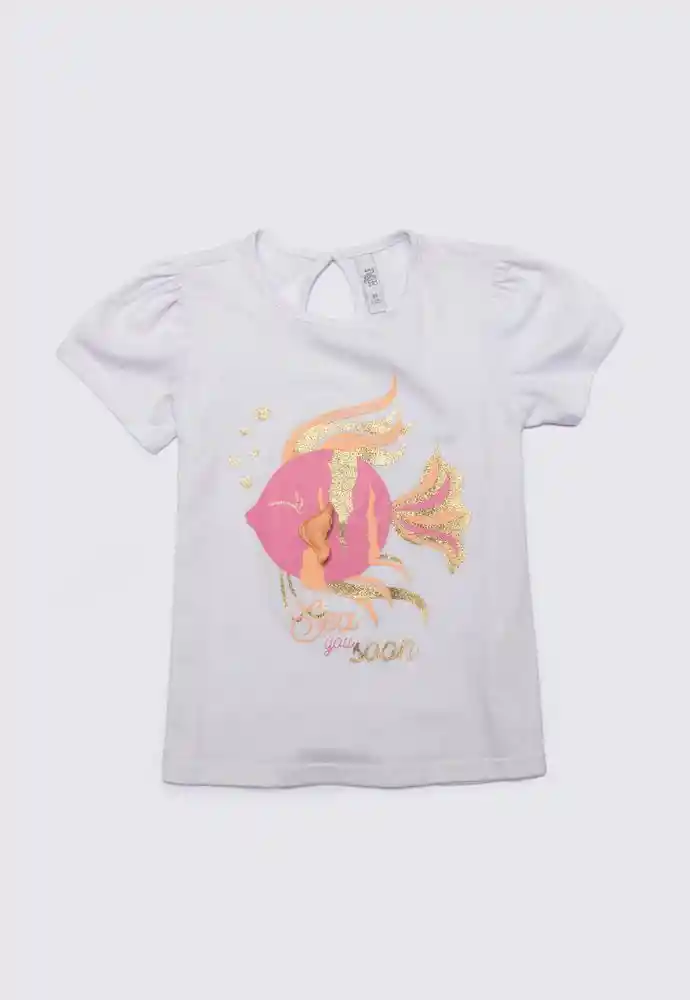 Camiseta Manga Corta 18/24mese-blanco