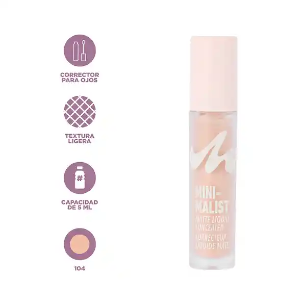 Corrector Líquido Mate Serie Minimalist 104 Miniso