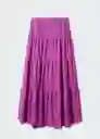 Falda Laia-A Violeta Talla XL Mujer Mango