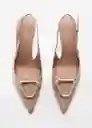 Zapatos Franie Nude Talla 35 Mujer Mango