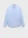 Camisa Emotion Celeste Talla M Hombre Mango