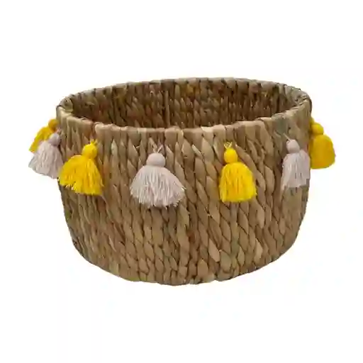 Canasto Krea Borlas Fibra Natural Nativa