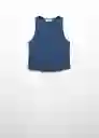 Top Mix Azul Noche Talla 20 Niñas Mango