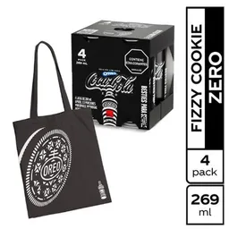 Combo Coca-Cola Zero Sabor Oreo 269 mL x 4 und + Gratis Tote Bag