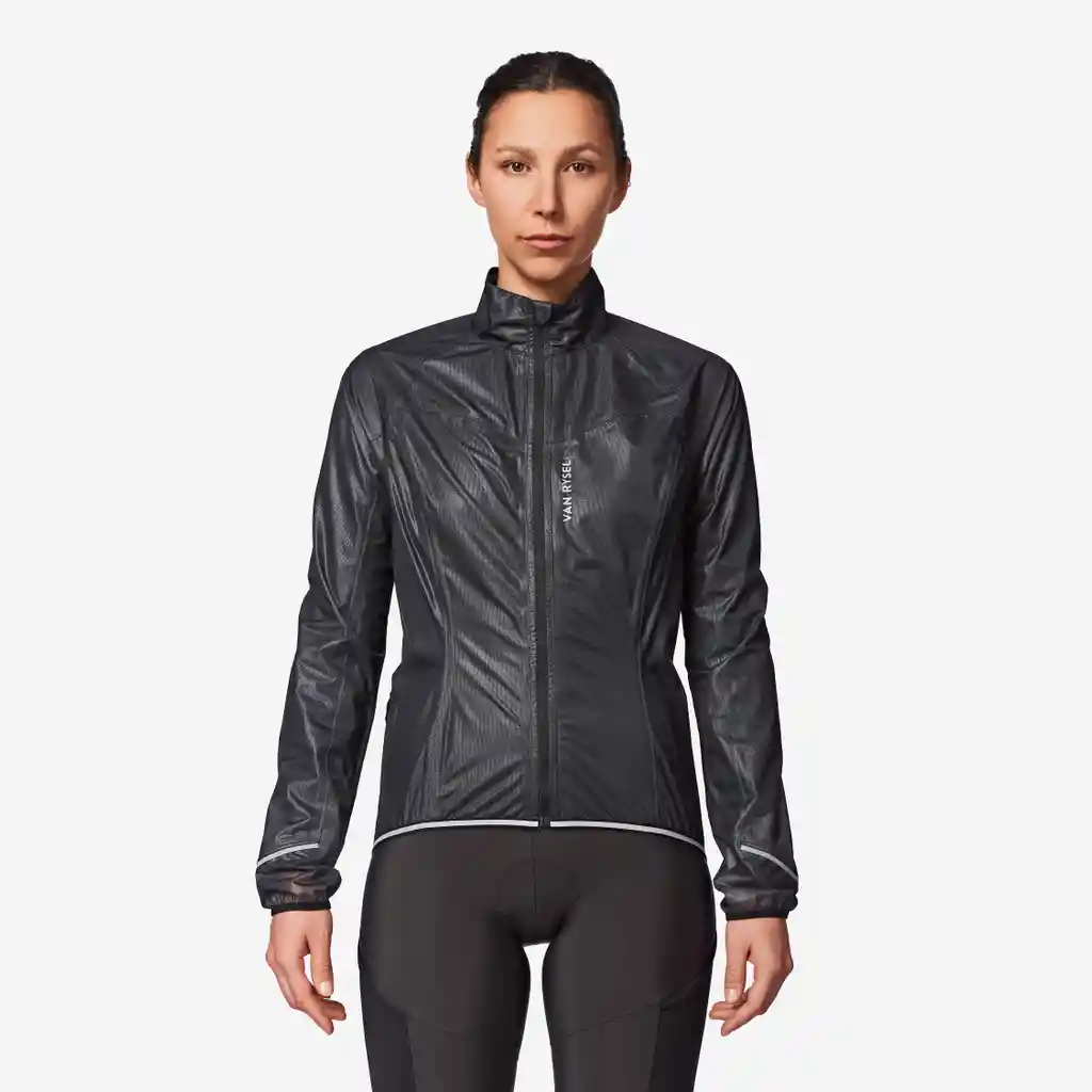 Chaqueta Impermeable Ciclismo Ultraligera 900 Mujervan Rysel - Negra
