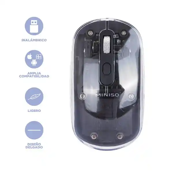 Mouse Inalambrico Serie Ice Brick Negro Miniso