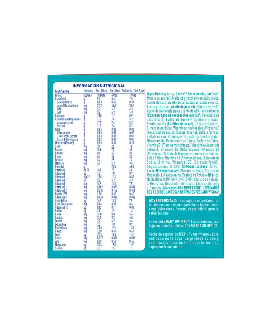 Alimento lácteo NAN OPTIPRO 3 x 2100 g