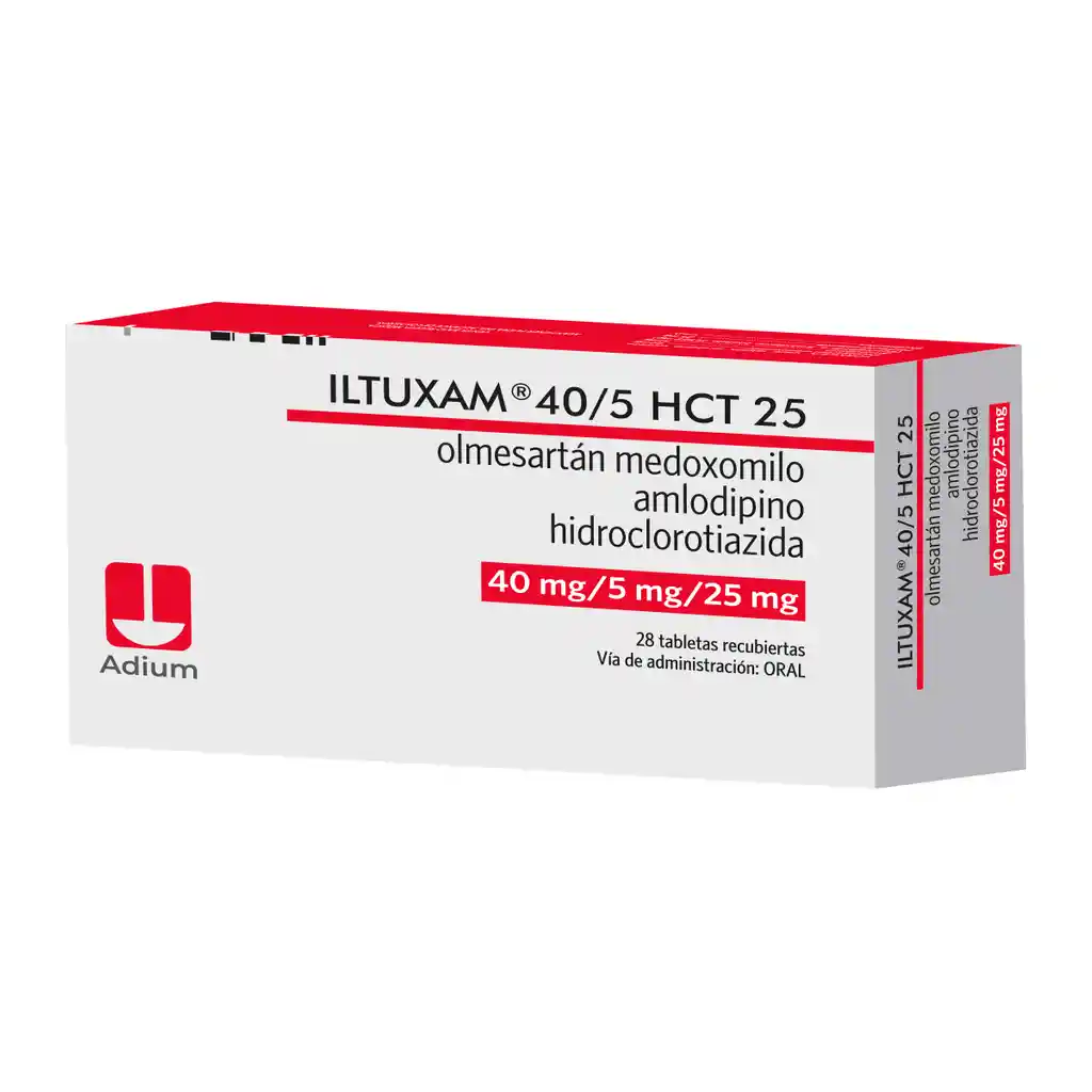 Iltuxam Hct Olmesartan/amlodipino/hidroclorotiazida 40/5/25 Mg