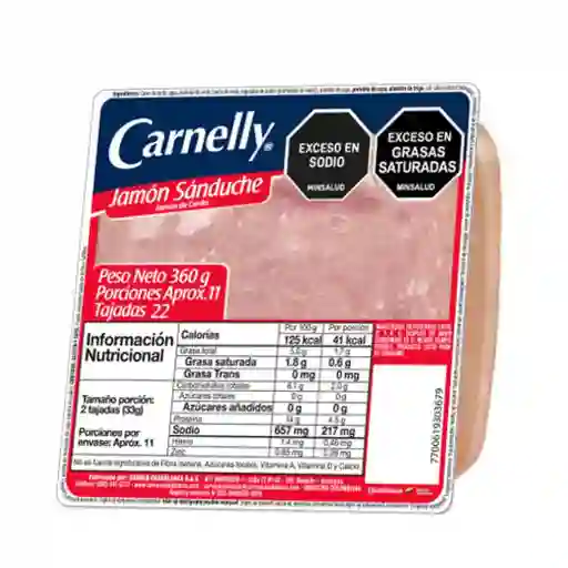 Jamón Sanduche Carnelly