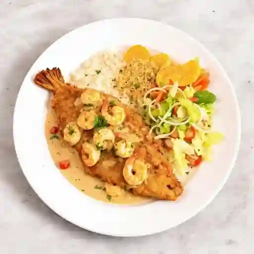 Mojarra en Salsa de Camarón