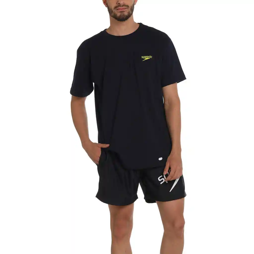 Camiseta Manga Corta Watter Boom Tie Hombre Azul-m