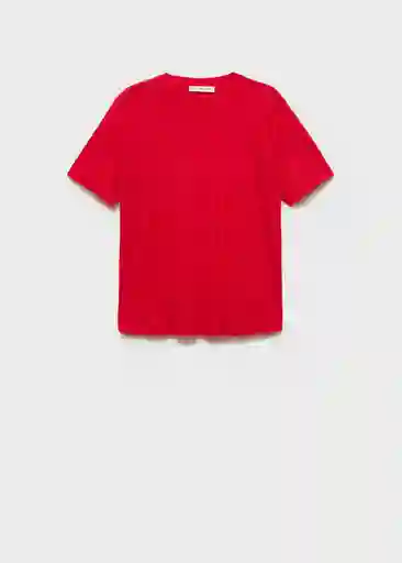 Camiseta Lenu Rojo Talla M Mujer Mango