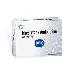 Mk Irbesartán y Amlodipino (300 mg / 5 mg)