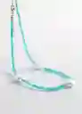 Collar Luz Turquesa Talla 99 Mujer Mango