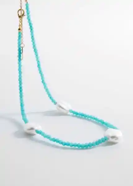 Collar Luz Turquesa Talla 99 Mujer Mango