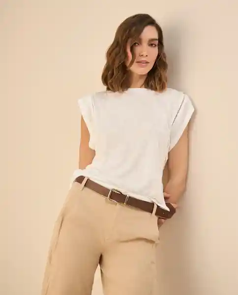 Camiseta Crudo Nevisca Claro Talla L 601G025 Esprit