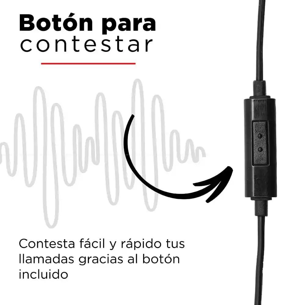 Audífonos de Cable con Estuche de Cápsula Negro Hf236 Miniso 