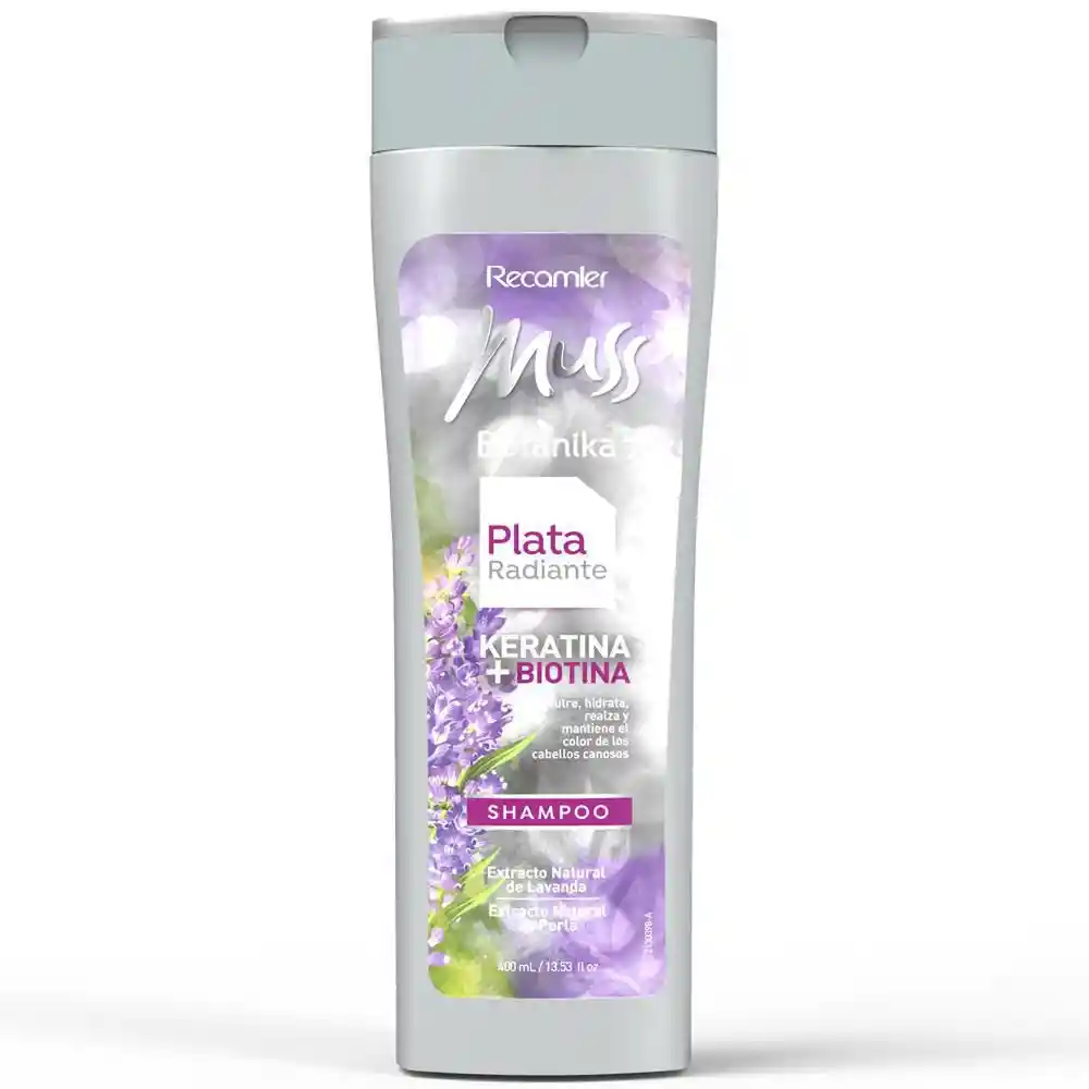 Muss Shampoo Keratina + Botanika Plata Radiante