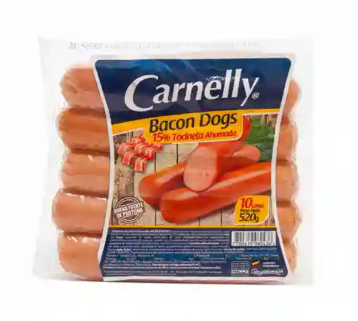 Carnelly Salchichas Bacon Dogs con Tocineta Ahumada