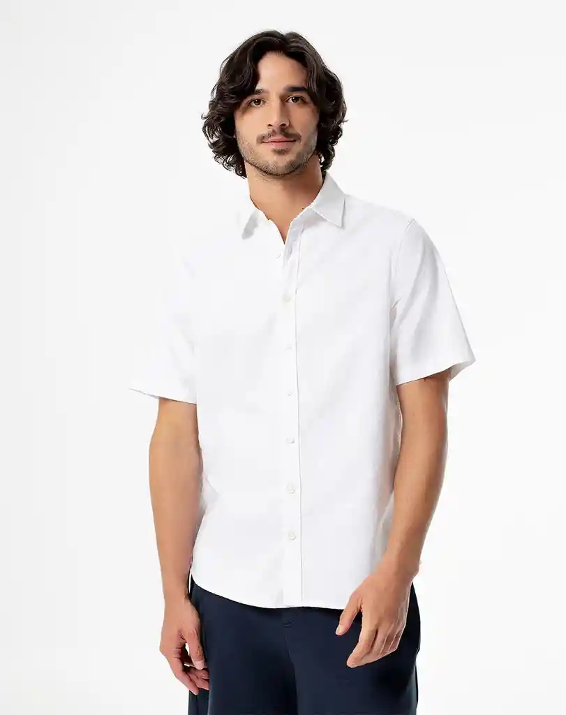 Camisa Manga Corta Regular Fit Casual en Algodón Masculino Fitonia Gef