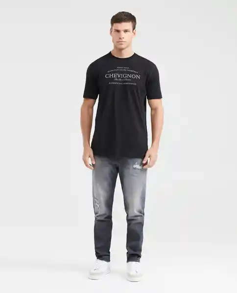Camiseta Authentic Negro Sombrío Ultra Oscuro T. L Chevignon