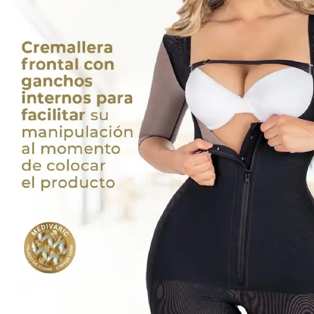 Faja Cremallera Copper Silhouette L Negro X 1