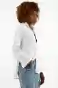 Camisa Manga Larga Blanca Para Mujer