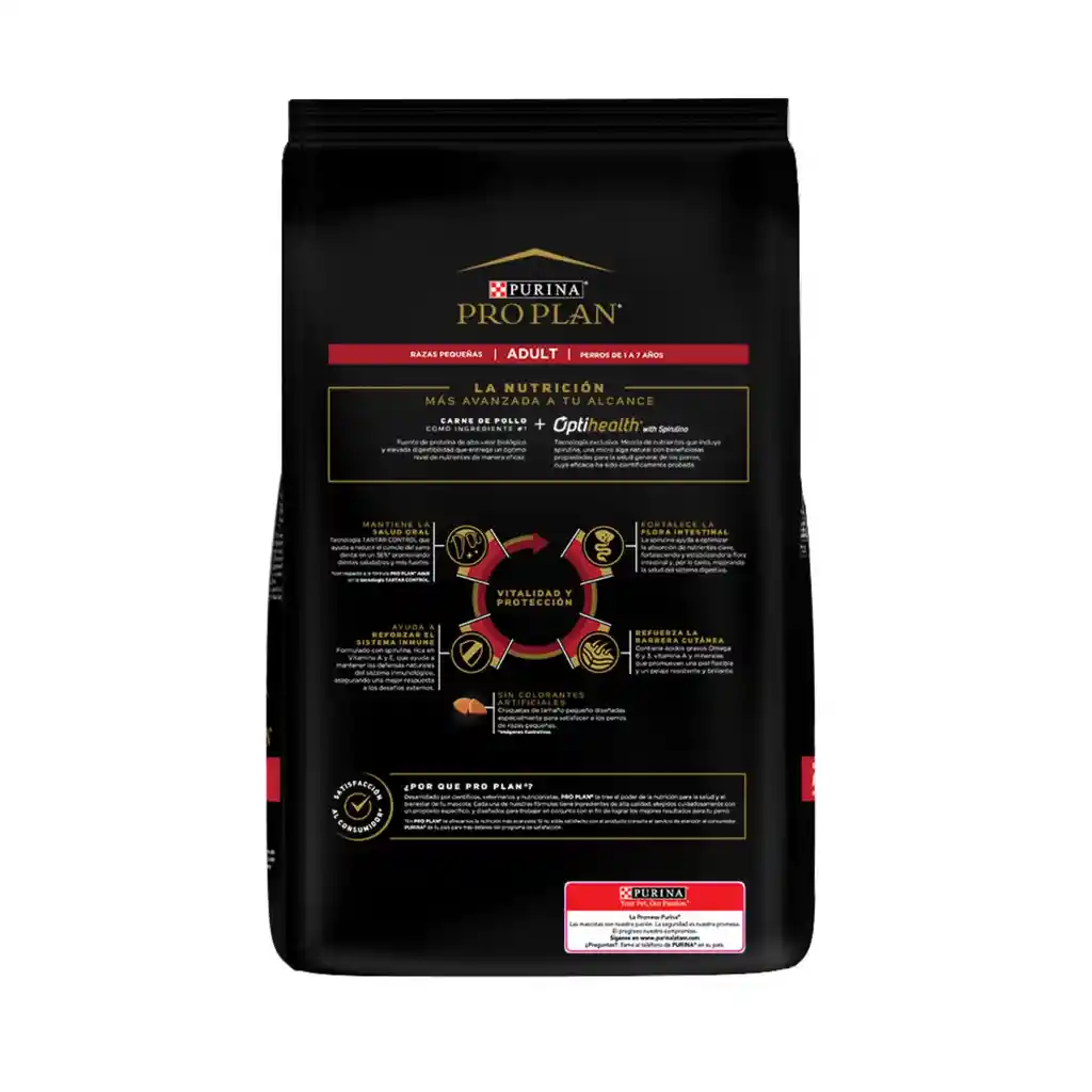 Comida para Perros adultos razas pequeñas Purina Pro Plan x 1 kg