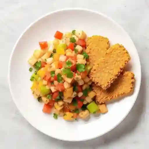 Cebiche de chicharron vegano