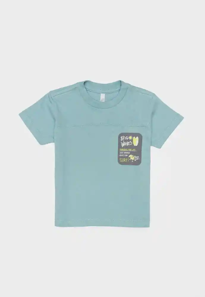 Camiseta Manga Corta 9/12meses-verde