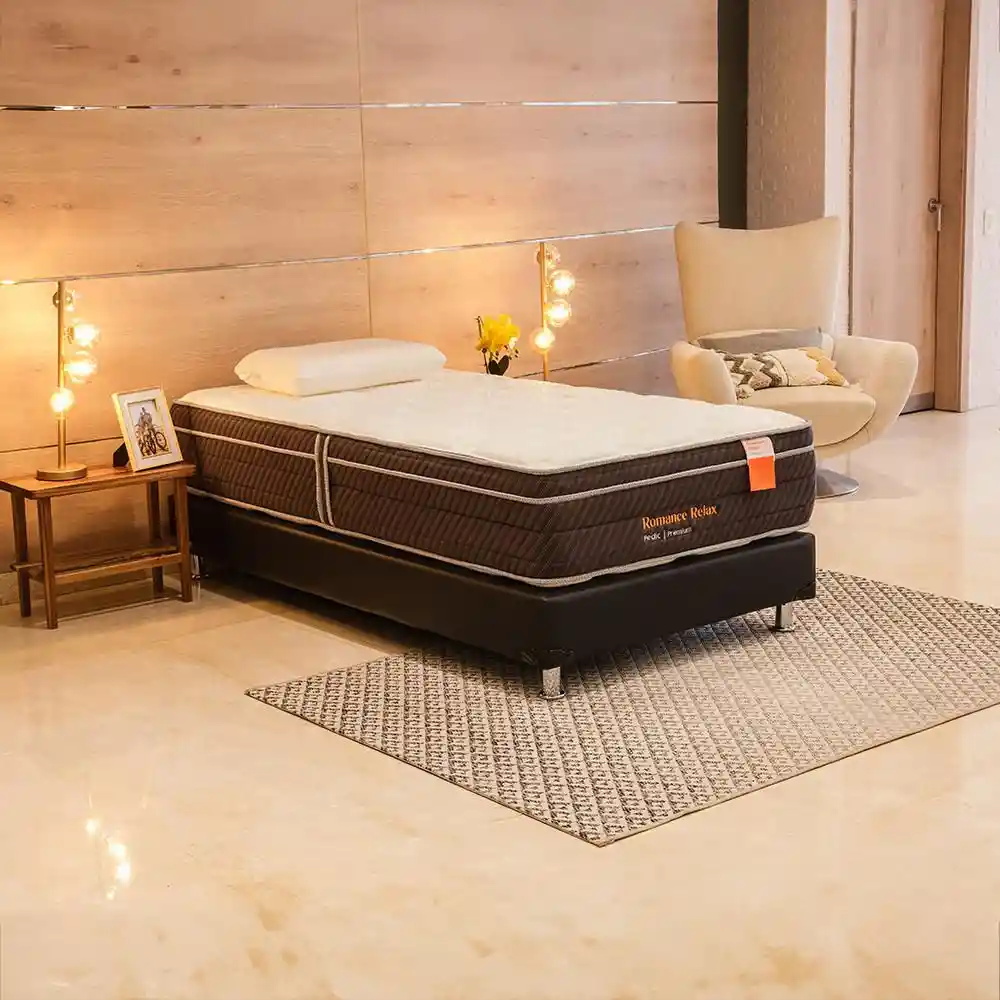 Colchón + Almohada Romance Relax Semidoble (120 X 190 Cm) Pedic Premium Espumado Firme