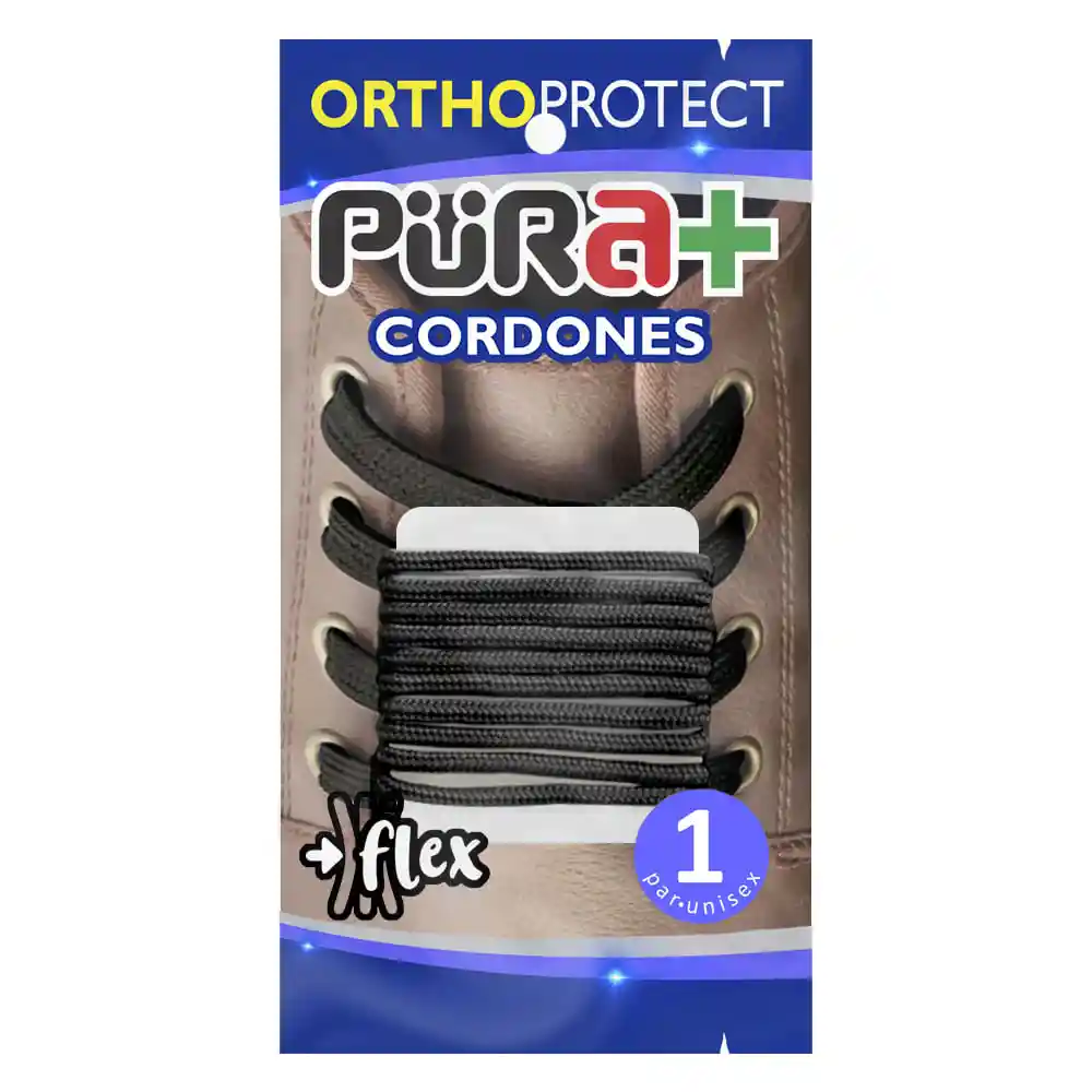 Cordones Redondos Delgados Negro 4192 Pura+