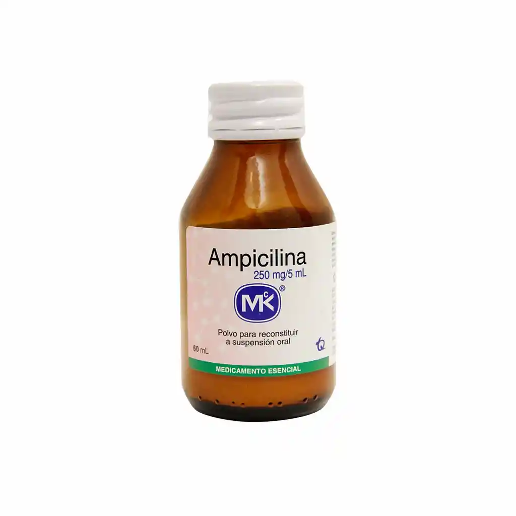 Ampicilina Mk Ampicilina Antibiótico (250 mg) Polvo para Reconstituir a Suspensión Oral
