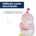 Miniso Peluche Pingüino Con Pizza Rosa
