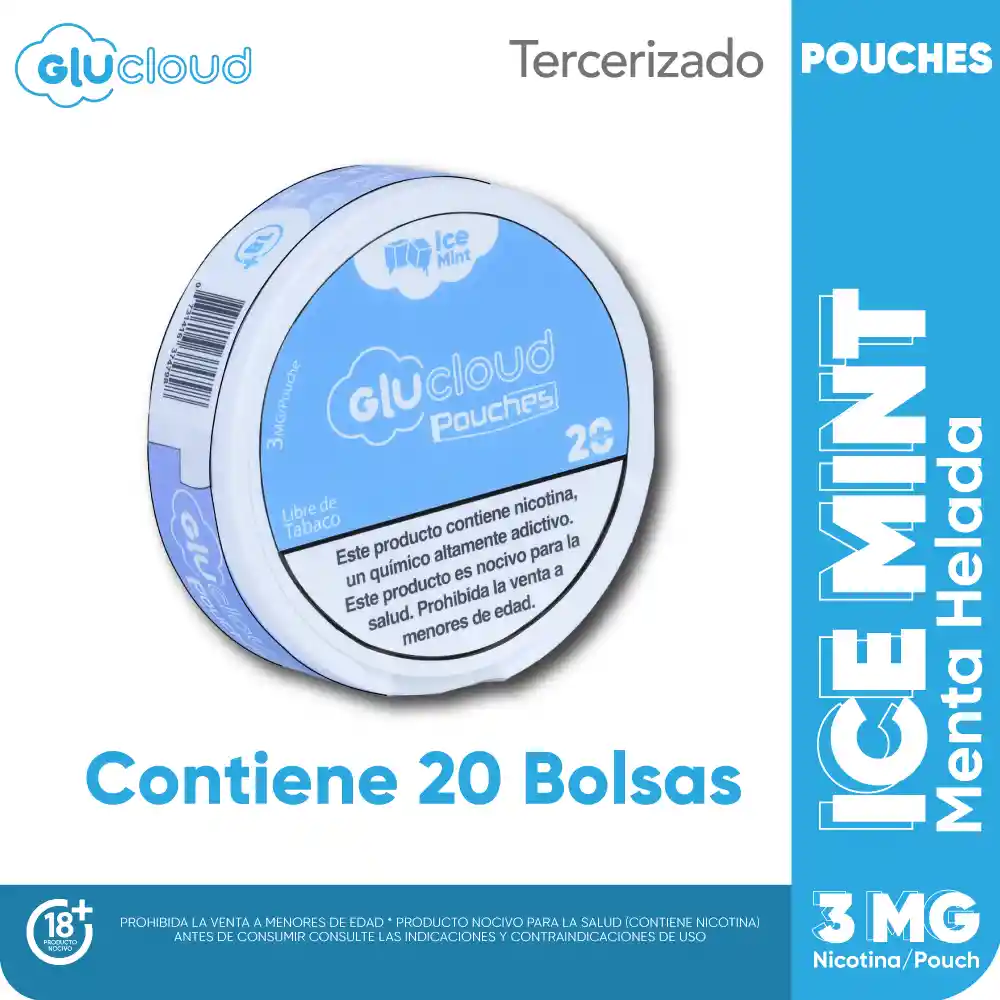 Glucloud Pouches Ice Mint 3 mg